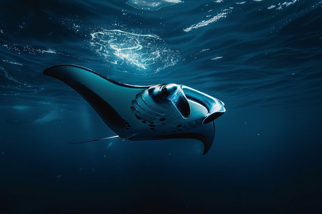 Animaux bali raies manta sur nusa penida