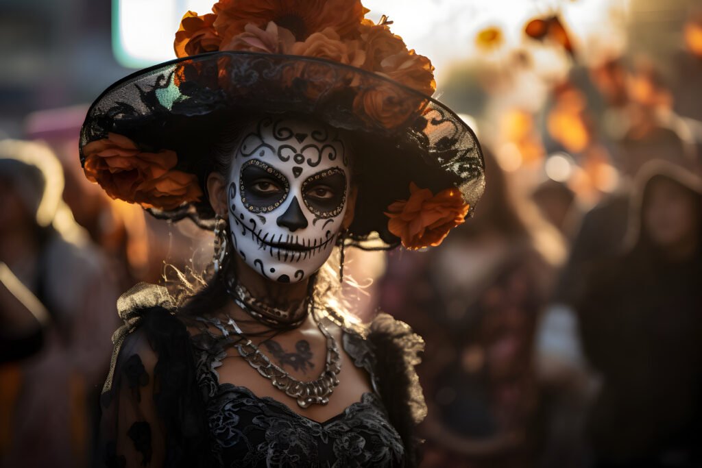 Personnage la Catrina dia de los muertos mexique