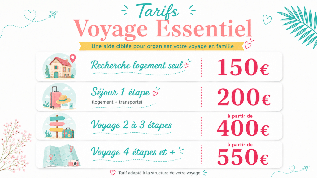 Image des formules voyage essentiel de voyager en famille travel planner
