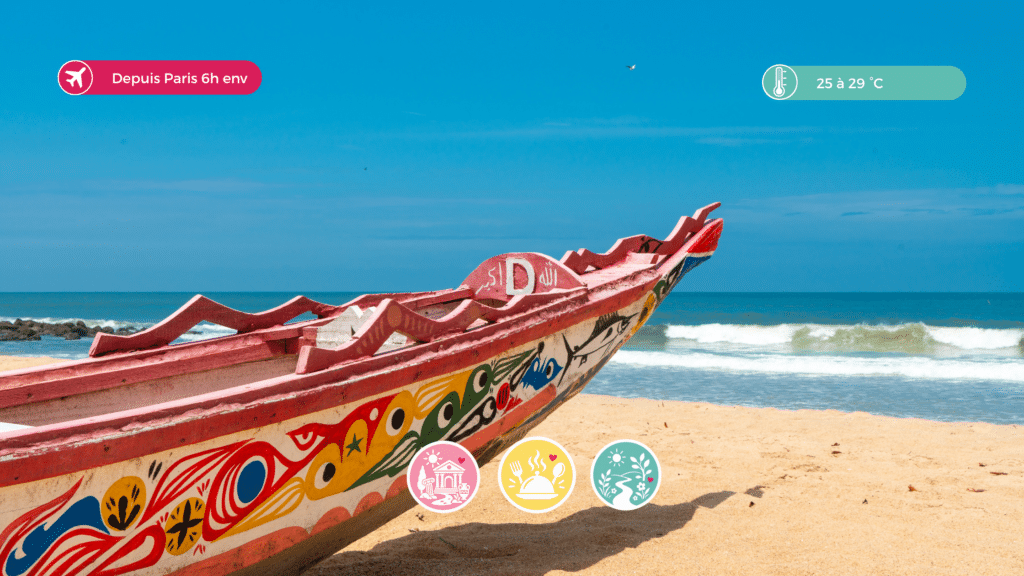 Sénégal bateau sur la plage